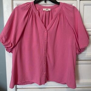 Ada Faye pink puff sleeve blouse